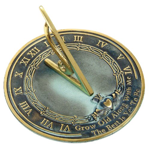 Rome RM2308 Brass Sundial “Grow Old With Me”