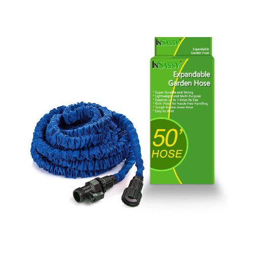 InSassy (TM) Flexible Expandable Garden Hose, 50 ft