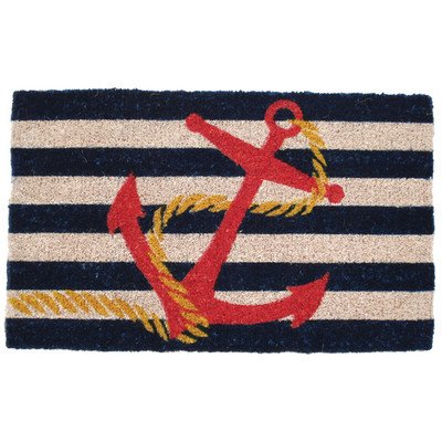 Entryways Hand Woven Anchor Coconut Fiber Doormat, 18″ x 30″