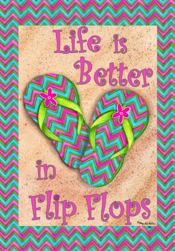 Life Is Better in Flip Flops Double-sided Garden Flag 12×18