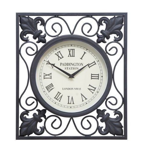 UMA Enterprises 35415 Metal Outdoor Wall Clock, 14 by 16-Inch