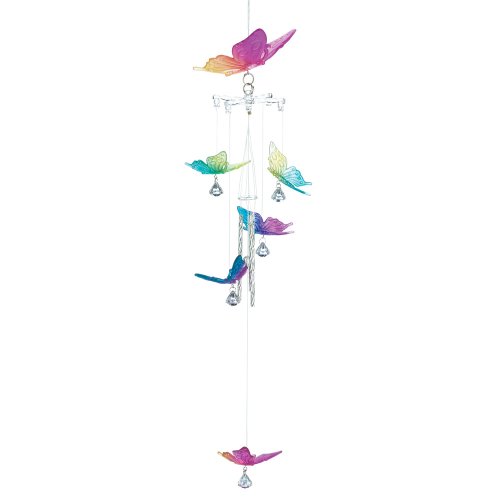 Gifts & Decor Rainbow Butterfly Indoor/Outdoor Garden Wind Chime