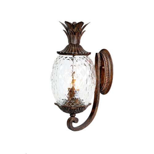 Alico Lighting 7501BC Acclaim Lighting Black Coral Finished Outdoor Sconce with Clear Pineapple Cut Glass Shades