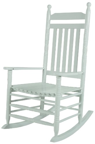 Jack Post  KN-22W-JE Knollwood Classic Wood Rocking Chair, Gloss White