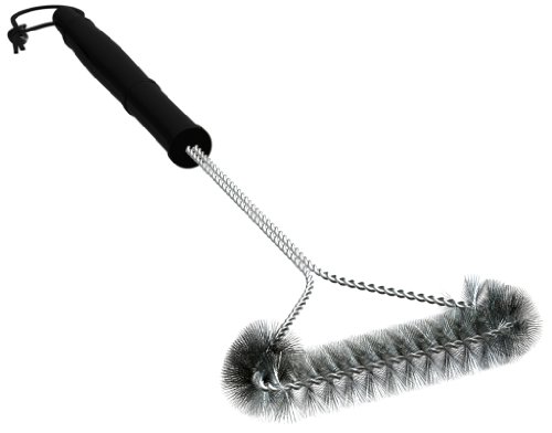 Wire Grill Brush with Stainless Steel Bristles – Free BBQ Recipe Book – Heavy Duty Grill Brush for Porcelain Coated Grills, Stainless Steel Grates & Cast Iron Grates – Best Grill Brush Cleaner Has 21 Inch Long Handle to Protect Your Hand From Grill Heat – 3 Sided Grill Brush Design Does Not Require Grill Scraper – Stainless Steel Grill Brush Is Stronger Than Brass Grill Brush – Best BBQ Grill Brush for Weber Grills – Wire Grill Brush Bristles Reach Corners, Edges, and in Between Your Porcelain Coated, Stainless Steel, or Cast Iron Grill Grates – Unique Gift Idea for Father’s Day – Cave Tools No Questions Asked Lifetime Money Back Guarantee