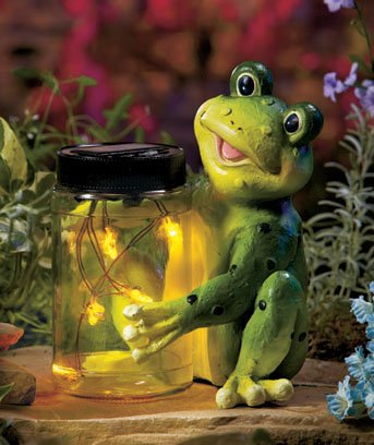 Frog with Solar Fireflies