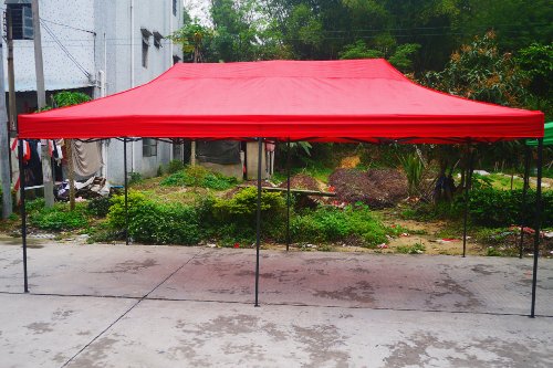 EG-Tech Canopy Tent 10×20 foot Red Party Tent Gazebo Canopy Commercial Fair Shelter Car Shelter Wedding Party Easy Pop Up – Red