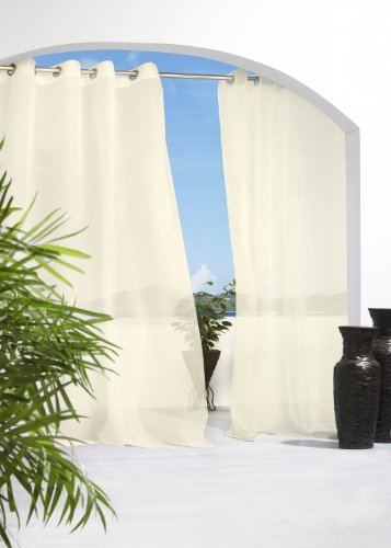 Outdoor Decor Escape 54 by 96-Inch Voile Grommet Top Panel, Ivory Color: Ivory Size: 54 by 96-Inch Outdoor, Home, Garden, Supply, Maintenance