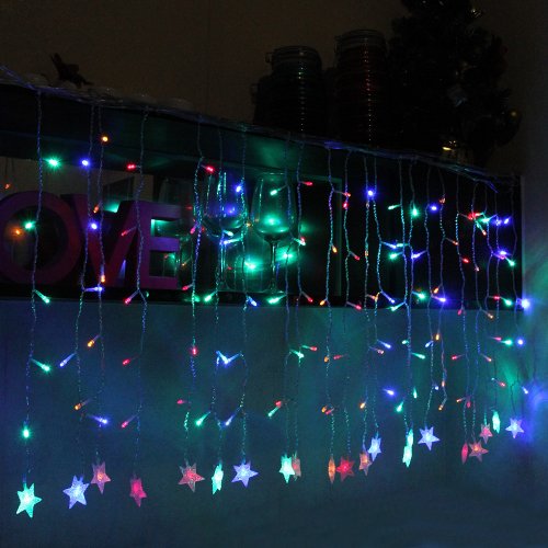 Innoo Tech Led Outdoor Indoor Curtain String Lights 144 Led Fairy Light for Wedding Party Bedroom Decor Star Starry Light