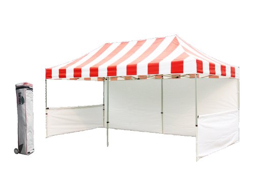 Eurmax Pre 10×20 Pop up Party Tent Wedding Canopy Gazebo Booth with Roller Bag (Red|white)