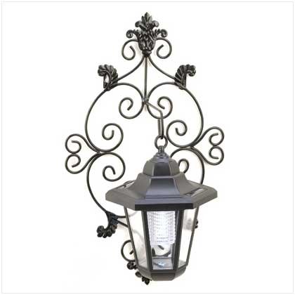 Gifts & Decor Sun Solar Power Garden Wall Lantern