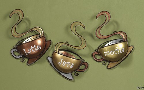 Coffee House Cup Mug Latte Java Mocha Metal Wall Art Home Decor