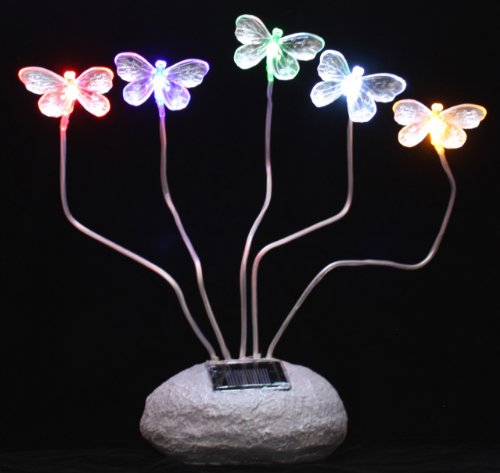 Outdoor Garden Decor Rock Solar Landscape Light 5 Color LEDs