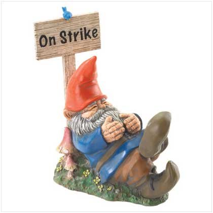 Gifts & Decor On Strike Sleeping Gnome Outdoor Statue (Discontinued by Manufacturer)