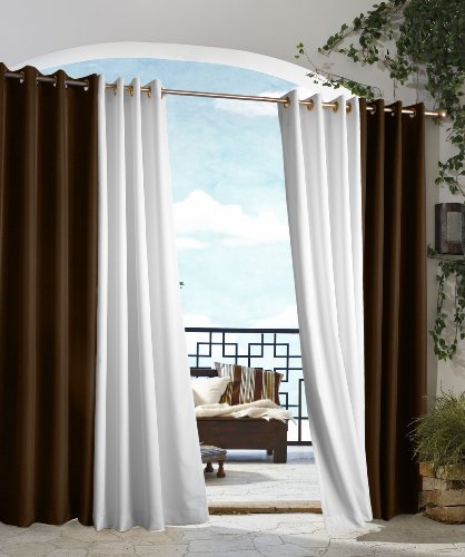 Outdoor decor Gazebo Indoor Outdoor Window Panels, 50 by 84, Chocolate