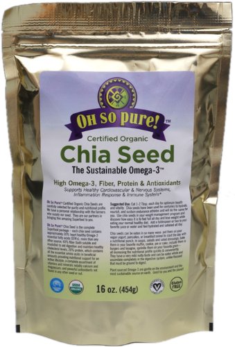 Organic Chia Seeds 1 Pound (1lb)-Non-GMO, USDA Organic and Vegan