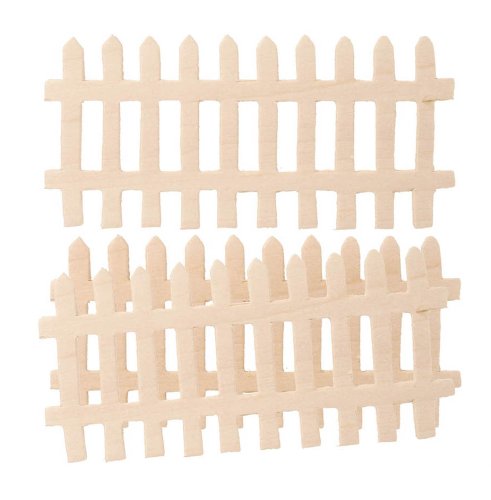 Darice 9153-89 Unpainted Wood Fence, 3-Pack