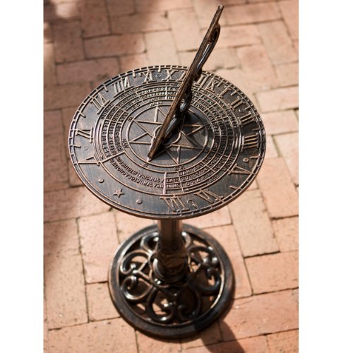 Reyes Cast Aluminum Copper Sun Dial