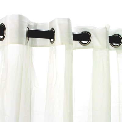 Escape Ivory 108″ Long Sheer Grommet Top Indoor / Outdoor Curtain Panel Commonwealth Home Fashions