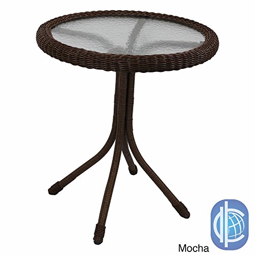 Complete Your Outdoor Patio Decor With This Glass Top Bistro Table. With It’s Unique Design, You Can Serve Drinks And Coffee In Style!