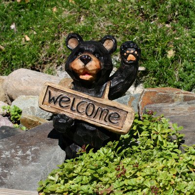 Smart Solar 3569ARM1 Welcome Bear Solar Accent Light