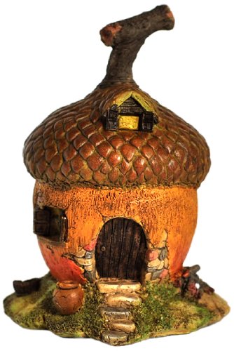 Top Collection Enchanted Story Garden and Terrarium Acorn Fairy House Outdoor Decor