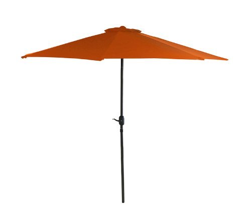 7.5′ Outdoor Patio Powder-Coated Steel Market Umbrella – Orange