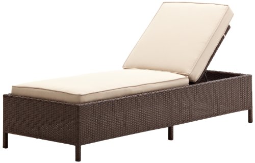 Strathwood Griffen All-Weather Wicker Chaise Lounge, Dark Brown