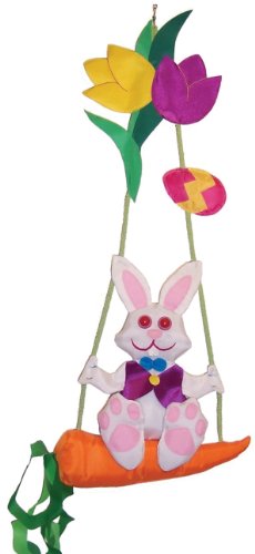 In the Breeze AV-1140 Bunny Swingerz Outdoor Hanging Decor