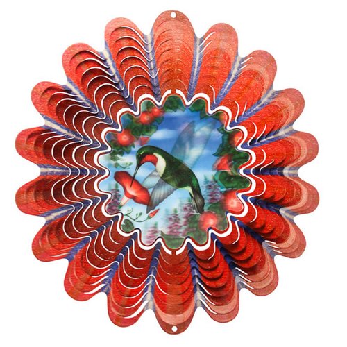 Iron Stop Animated Hummingbird Wind Spinner