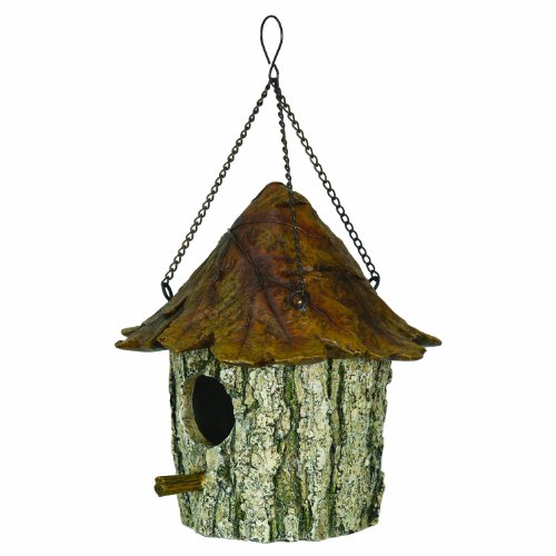 River’s Edge Oak and Tree Leaf Birdhouse, Brown