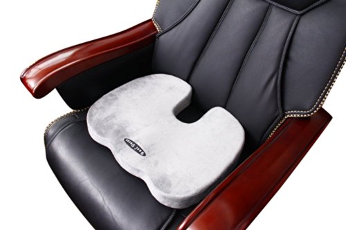 Seat Cushion – Firm Orthopedic, Coccyx Cushion with Natural Balance Ball Relieve Back Pain, Coccyx Pain, Sciatica & Corrects Postures. Supports Lumbar – Ideal for Office Chair, Dining Chair, Kitchen Chair, Car Seat, Wheelchair, Stadium. High Density Memory Foam, Strong Grip on Any Surface – Specialty Seat Pad – Medically Proven Orthopedic Comfort Cushion, Thermo-sensitive Premium Organic Quality Foam – Easy to Carry Water Resistance Box. Sure Shot Results or 1 Year Hassle Free Money Back Guarantee!