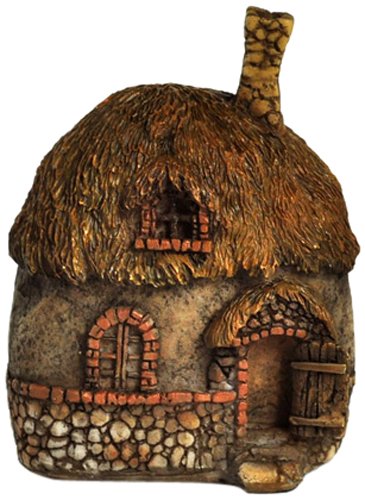 Top Collection Enchanted Story Garden and Terrarium Thatched Roof Fairy House Outdoor Decor