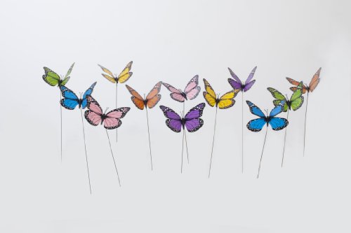 Butterfly Garden Ornaments & Patio Décor Butterfly Party Supplies Butterfly Decorations for Garden & Flo Butterfly Crafts 12 Pcs Set
