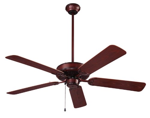 NuTone Model CFO52WB Outdoor Ceiling Fan, Weathered Bronze Finish, 52-inch, Dual Finish Blades, Energy Star