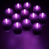 Submersible LED Decor Tea Light * Wedding or Events * (Pack of 10) – Purple