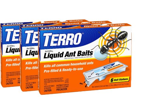 TERRO PreFilled Liquid Ant Killer II Baits, 3-Pack