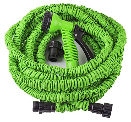 Gardenus(TM) Expandable Garden Hose- 50 Ft. With 7 Pattern Spray Nozzle-expands up to 3 Times in Length, Lightweight-will Never Kink or Tangle Best Quality