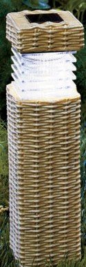 Woven 11″ Solar Garden Pillars