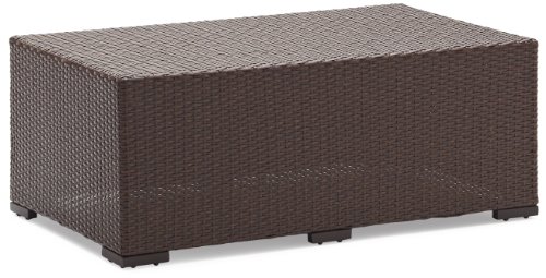 Strathwood Griffen All-Weather Wicker Coffee Table, Dark Brown