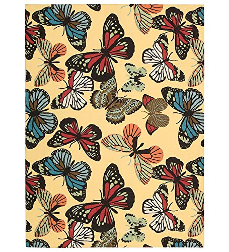 7’9″ x 10’10” Butterfly Indoor/Outdoor Rug