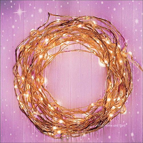 Fairy Star Lights™ Extra Long 39 ft Warm White LED Copper String Lights – Indoor / Outdoor All Weather – FREE Battery Power Adapter Included with DC 6V Wall Adapter!