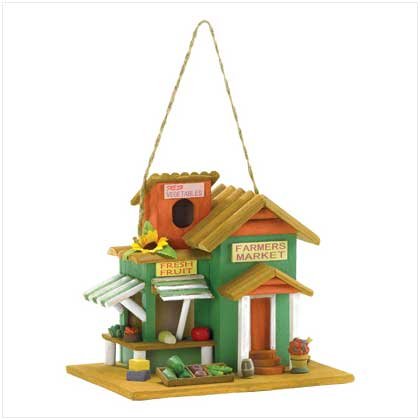 Gifts & Decor Farmers Market Outdoor Wooden Bird House (Discontinued by Manufacturer)