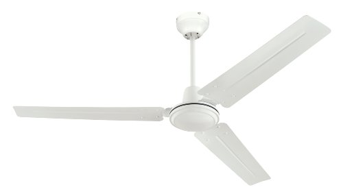 Westinghouse 7812700 Industrial 56-Inch Three-Blade Ceiling Fan with Ball Hanger Installation System, White