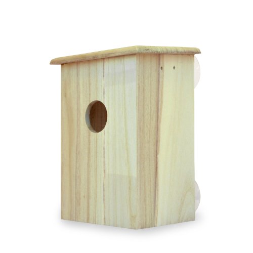 PetsN’all Real Wood Bird Nest Box with Transparent Window