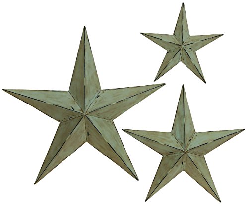 Deco 79 Metal Wall Star, 24-Inch, 18-Inch and 12-Inch, Set of 3