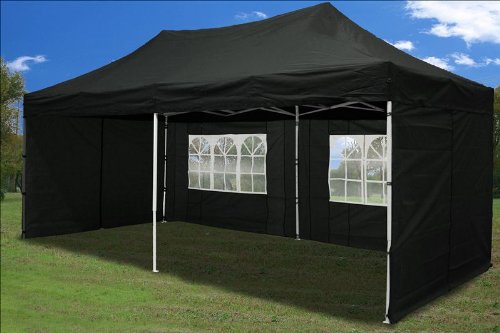 10’x20′ Pop up 6 Walls Canopy Party Tent Gazebo Ez Black – E Model / BY DELTA Canopies