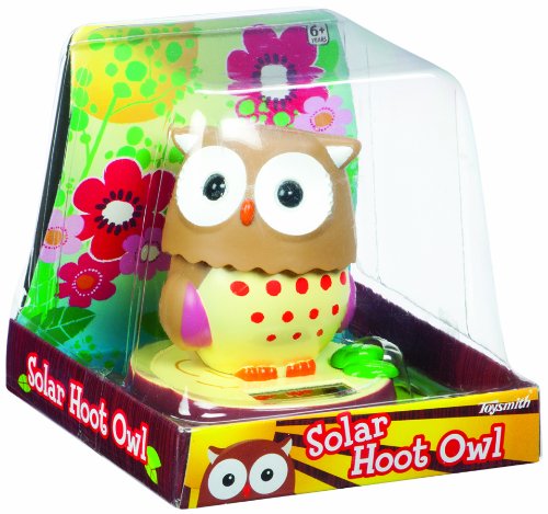 Toysmith Solar Hoot Owl, 4″