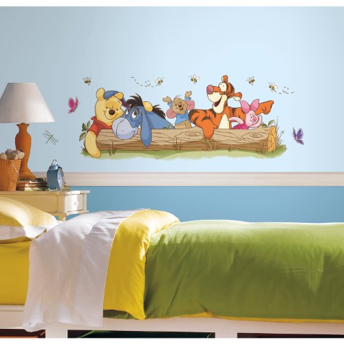 RoomMates RMK2553GM Winnie The Pooh Outdoor Fun Peel and Stick Giant Wall Decals