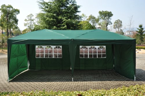 Outsunny 10′ x 20′ Easy Pop Up Canopy Party Tent – Green w ...